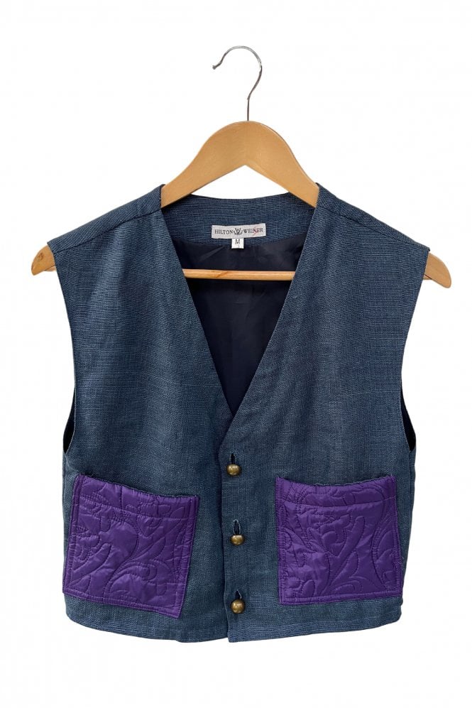 Adapted Cropped Waistcoat with Quilted Pockets