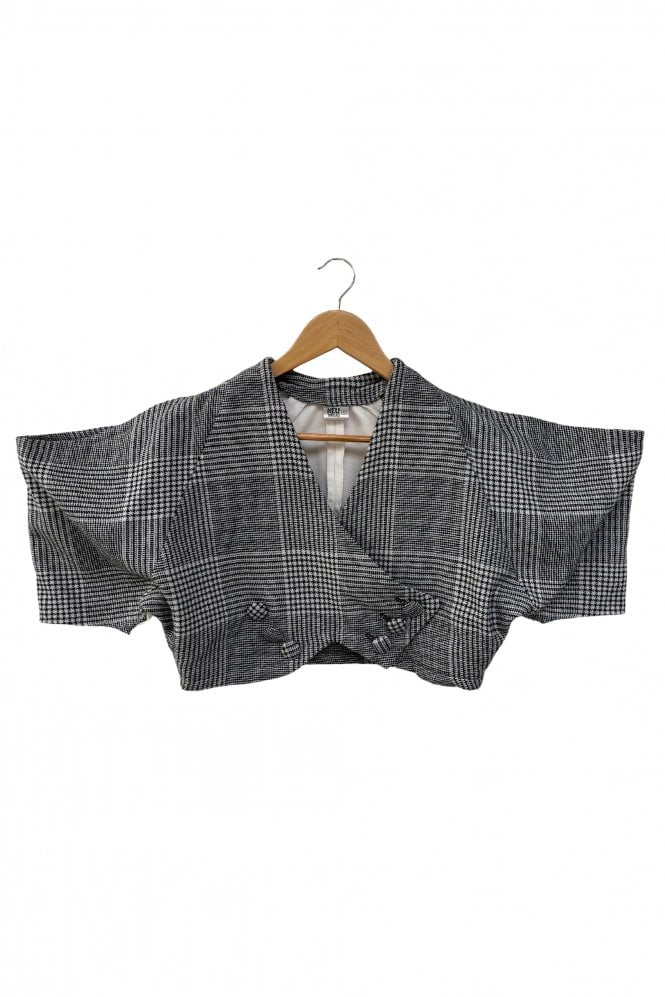 Enair Crossover Top with Structured Cold Shoulder Sleeve