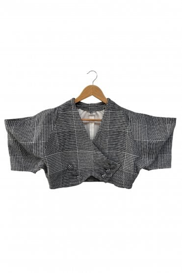 Enair Crossover Top with Structured Cold Shoulder Sleeve