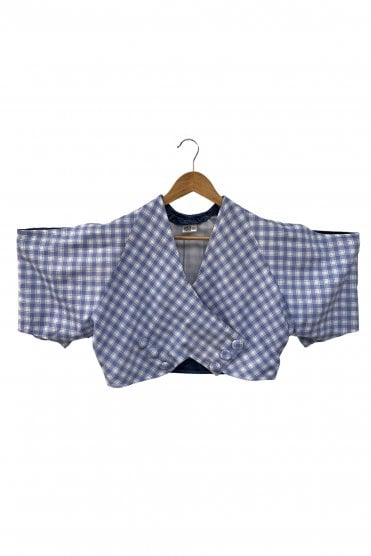 Enair Crossover Top with Structured Cold Shoulder Sleeve