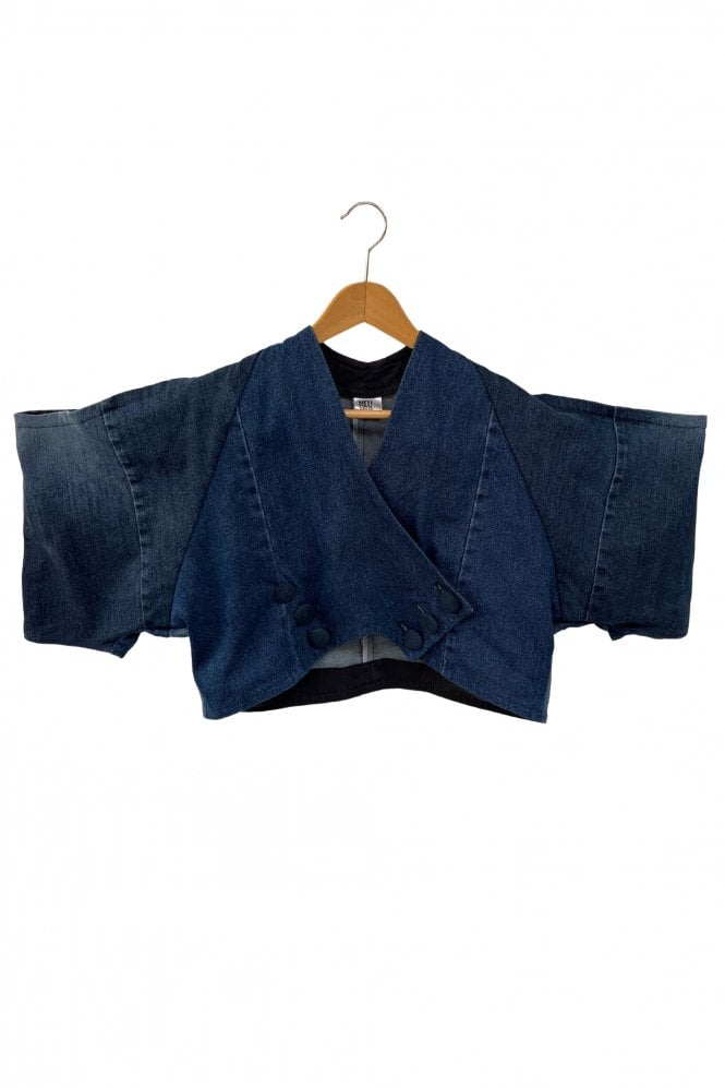 Enair Crossover Top with Structured Cold Shoulder Sleeve