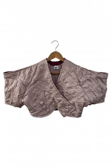 Enair Crossover Top with Structured Cold Shoulder Sleeve