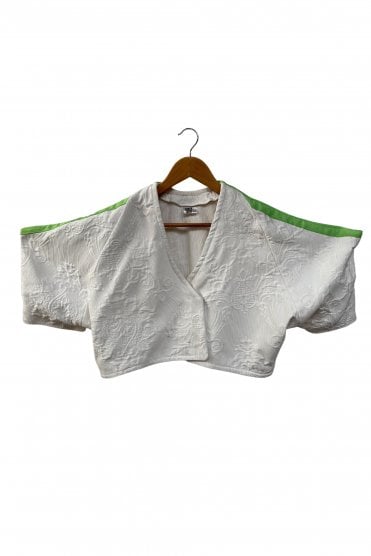 Hiro Crossover Top with Structured Sleeve