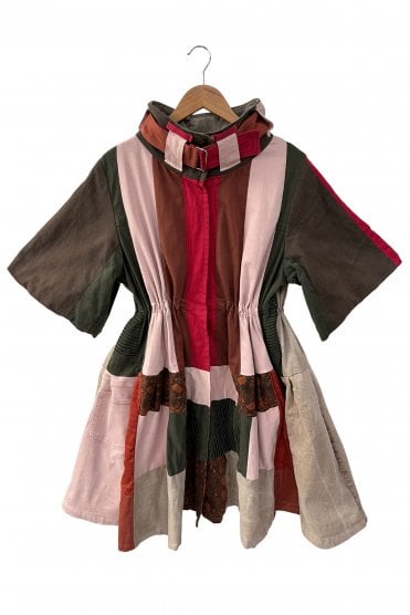 Kaede Denim Patchwork Coat Dress