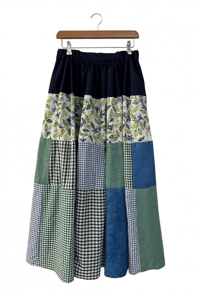 Orla Tiered Patchwork Maxi Skirt