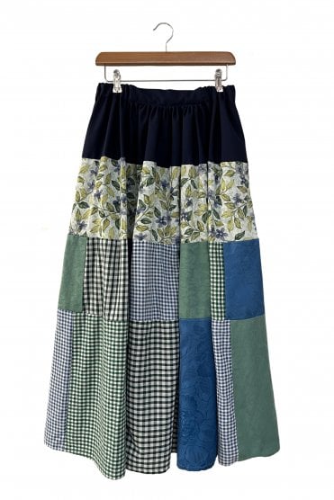 Orla Tiered Patchwork Maxi Skirt
