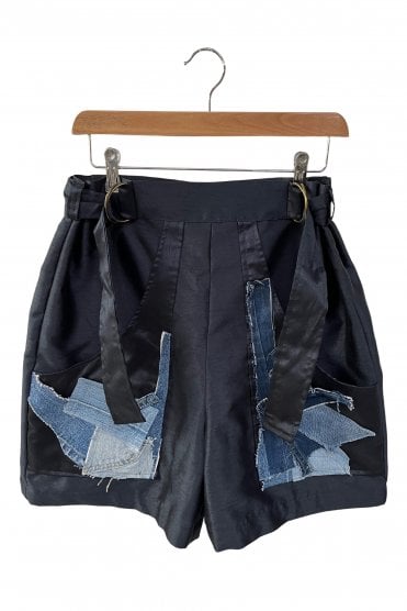 Ren Denim Detailed D-ring Shorts