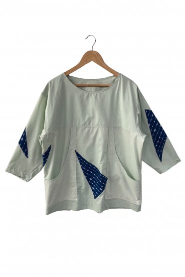 Sora Oversized Appliqué Top